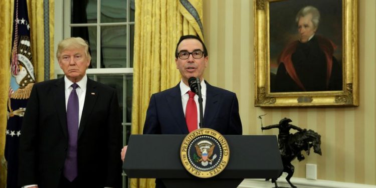 Mnuchin won’t rejoin Trump administration, but has advice on sanctions, debt